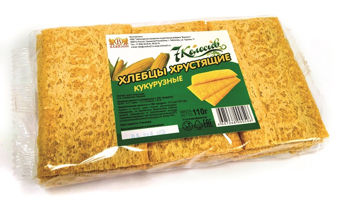 Хлебцы хрустящие кукурузные